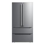 Techomey French Door Refrigerator, Full Size Refrigerator with Ice Maker, 4-Door Freestanding Upright Freezer and Fridge, 22.5 Cu.Ft 36", Family, Fingerprint Resistant Stainless Steel