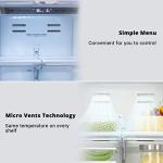 Techomey French Door Refrigerator, Full Size Refrigerator with Ice Maker, 4-Door Freestanding Upright Freezer and Fridge, 22.5 Cu.Ft 36", Family, Fingerprint Resistant Stainless Steel