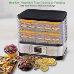 Food Dehydrator Machine, Fruit Dehydrators with 8-Trays, Digital Timer and Temperature Control(95ºF-158ºF) for Food, Jerky, Meat, Fruit, Herbs and Vegetable, 400 Watt, BPA Free