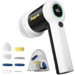 Swyprrix Electric Bathroom Cleaning Brush, Cordless Spin Scrubber Full Body Waterproof IPX7 with 6 Replaceable Brush Heads for Bathtub/Kitchen/Window/Home Cleaning -SD-CTB02