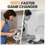 Swyprrix Electric Bathroom Cleaning Brush, Cordless Spin Scrubber Full Body Waterproof IPX7 with 6 Replaceable Brush Heads for Bathtub/Kitchen/Window/Home Cleaning -SD-CTB02