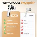 Swyprrix Electric Bathroom Cleaning Brush, Cordless Spin Scrubber Full Body Waterproof IPX7 with 6 Replaceable Brush Heads for Bathtub/Kitchen/Window/Home Cleaning -SD-CTB02