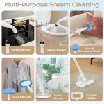 Steam Mop All-in-one for Floor Cleaning, MultiPurpose Steam Cleaner for Home with 13 Accessories, Detachable Handheld Floor Steamer with Scent Container and strap for Hardwood,Tiles,Cloths and Carpet