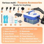 2500W Handheld Steam Cleaner with 16pcs Accessories & 1.6L Tank, Fast Heating & High Temperature Portable Steam Cleaner for Car, Kitchen, Home, Steamer for Cleaning Windows, Grout, Upholstery and More