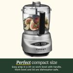 Cuisinart Mini-Prep Plus Food Processor, 24-Ounce Mini Food Processor to Chop Herbs, Vegetables, and Hard Cheese, 24-Ounce Work Bowl, Reversible Stainless Steel Blade, DLC-2APK, Pink