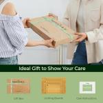 Keechee Wood Cutting Board for Kitchen - Reversible Bamboo Cutting Boards Gift Set of 3 with Juice Groove, Wooden Chopping Board for Meat, Fruit, Vegetables & Cheese (Pre Oiled, Natural)