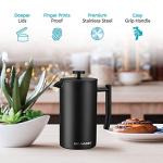 Belwares French Press Coffee Maker 34 Oz - Insulated Coffee Press Stainless Steel 304 - Double Wall & 4 Level Filtration System (1 Liter) - Black