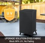 NetttyPro Electric Smoker Cover for Outside Masterbuilt Smoker 30 inch, Outdoor Waterproof Heavy Duty Square Vertical Small Grill Cover, 19" W x 18" D x 33" H, Black