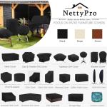 NetttyPro Electric Smoker Cover for Outside Masterbuilt Smoker 30 inch, Outdoor Waterproof Heavy Duty Square Vertical Small Grill Cover, 19" W x 18" D x 33" H, Black