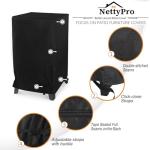 NetttyPro Electric Smoker Cover for Outside Masterbuilt Smoker 30 inch, Outdoor Waterproof Heavy Duty Square Vertical Small Grill Cover, 19" W x 18" D x 33" H, Black