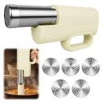 Aroeally 5 In 1 Automatic Electric Pasta Maker - Handheld Pasta Maker Machine for Homemade Pasta, DIY Appam, Idiyappam, Cordless Noodle Maker with Ergonomic Grip for Home, Breakfast Store, Restaurant