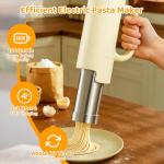 Aroeally 5 In 1 Automatic Electric Pasta Maker - Handheld Pasta Maker Machine for Homemade Pasta, DIY Appam, Idiyappam, Cordless Noodle Maker with Ergonomic Grip for Home, Breakfast Store, Restaurant