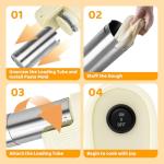 Aroeally 5 In 1 Automatic Electric Pasta Maker - Handheld Pasta Maker Machine for Homemade Pasta, DIY Appam, Idiyappam, Cordless Noodle Maker with Ergonomic Grip for Home, Breakfast Store, Restaurant