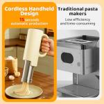 Aroeally 5 In 1 Automatic Electric Pasta Maker - Handheld Pasta Maker Machine for Homemade Pasta, DIY Appam, Idiyappam, Cordless Noodle Maker with Ergonomic Grip for Home, Breakfast Store, Restaurant