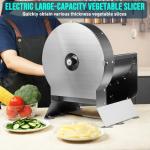 Electric Vegetable Slicer, 40W with Adjustable Thickness, Removable Blade for Easy Cleaning, Compact & Safe Stainless Steel Design