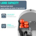 Electric Vegetable Slicer, 40W with Adjustable Thickness, Removable Blade for Easy Cleaning, Compact & Safe Stainless Steel Design