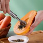 4 Pcs Coconut Meat Removal Scraper Tools, Stainless Steel Coco Nut Kinfe, Copra Cocoanut Pulp Shredder, Fish Skin Scaler for Kitchen, Grater, Peeler and Slicer, Coconut Grater, Silver