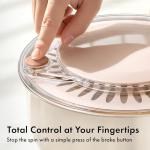 EDELHAUS Salad Spinner Stainless Steel 5.3Qt | Lettuce Spinner BPA-Free with Stop Button, Drain Spout & Crank Handle | Fruit Cleaner | Vegetable Washer Salad Cleaner, Non-Slip Base Dishwasher Safe