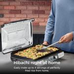 Ninja Sizzle Pro XL 20-Inch Indoor Griddle + Grill, Detachable Ventilated Lid, Grease Control, Ceramic Nonstick Plates, Even Edge-to-Edge Cooking, Extra Large Capacity, Versatile, Silver, GX101