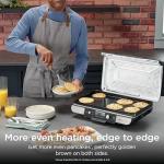 Ninja Sizzle Pro XL 20-Inch Indoor Griddle + Grill, Detachable Ventilated Lid, Grease Control, Ceramic Nonstick Plates, Even Edge-to-Edge Cooking, Extra Large Capacity, Versatile, Silver, GX101