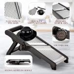 Gramercy Mandoline Food Slicer, Vegetable Cutter, Potato Slicer, Mandolin for Kitchen, Veggie Cutter, Cucumber Tool - Comes with One Pair Cut-Resistant Gloves