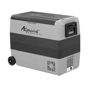Alpicool T60 Dual Temperature Control 12 Volt Refrigerator 63 Quart Portable Car Fridge Freezer (-4°F~68°F) for Truck, RV, Boat, Camping and Travel