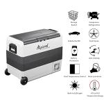 Alpicool T60 Dual Temperature Control 12 Volt Refrigerator 63 Quart Portable Car Fridge Freezer (-4°F~68°F) for Truck, RV, Boat, Camping and Travel