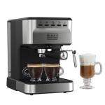 Black+Decker Semi-Automatic 15 Bar Espresso and Cappuccino Maker, Versatile Machine with Ability to use Grounds or ESE Pods to Make Your Perfect Cup of Coffee