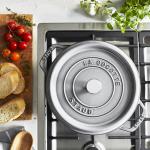 Staub Cast Iron Round Dutch Oven, Made in France, Graphite Grey, 4-qt, Serves 4-6 people