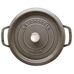 Staub Cast Iron Round Dutch Oven, Made in France, Graphite Grey, 4-qt, Serves 4-6 people