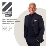 Zakarian by Dash 2 Piece Chef Grade German Steel Paring Knife Set with Smooth and Serrated Blades for Chopping, Dicing, Mincing, Slicing and More - Grey