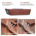 Rolling Knife Sharpener Kit, Kitchen Knife Sharpener with Replaceable Discs Diamond & Ceramic Knife Sharpeners Roller, Magnetic Knife Sharpening Kit with 15 & 20 Degree Base, Afilador De Cuchillos