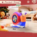 PLAYPARTY 8ft Tape Measure for Kids, STEM Educational Tool with Level, Protractor and Eraser, Retractable Snail Shaped Measuring Tapes, Child-Safe Stocking Stuffers Gift for Boys & Girls 3+, Blue