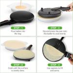 Nutrichef 8-Inch Electric Crepe Maker with Accessories