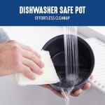 GreenLife Digital Rice Cooker, 2-Cups Uncooked/4-Cups Cooked, Removable Nonstick Ceramic PFAS-Free Pot, One-Touch Presets, Oats, Quinoa, Brown Rice, Auto Keep Warm, Fuzzy Logic Tech, 1.5QT, Navy Blue