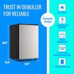 DEMULLER 3.2 Cu.Ft Upright Freezer with 7 Adjustable Thermostat Stand-up Single Door Compact Freezers with Rapid Cooling Technology for Home Kitchen Dorm Silver