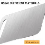 3Pcs Stainless Steel Cutting Board for Kitchen Cutting Boards Stainless Steel Chopping Board Double Sided Cutting Board Set Metal Cutting Boards for Meat Fruit Vegetable (13.4x9, 11.4x7.8, 9.8x6 in)