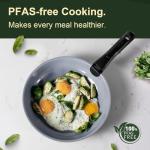 CAROTE 17PCS Ceramic Cookware Sets, Black and Gray, Pots and Pans Set Non Stick Non Toxic, Induction Cookware, Kitchen Cookware Sets, Pots Set for Healthy Cooking