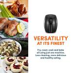 Elite Gourmet EAF2612D Personal 2.1Qt Compact Space Saving Programmable Hot Air Fryer, Oil-Less Healthy Cooker, Timer & Temperature Controls, 1000W, Black