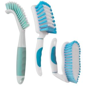 3 Pack Scrub Brush Set, Heavy-Duty Scrub Scrubbing Brushes for Cleaning, Grout Brush with Stiff Bristles Cleaning Brush for Bathroom, Bathtub, Kitchen, Floor, Tub, Tile, Sink