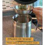 Saltlas Deep Fryer Pot with Basket and Oil Strainer, 304 Stainless Steel Deep Frying Pot for French Fries, Chicken, or Japanese Tempura, 2L (2Qt)