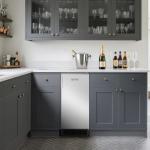 IECIVC Under Counter Crescent Ice Maker Machine, 15'' W Drainless Built-in Ice Maker, 25 LBS/Day with 22 LBS Storage Bin, Perfect for Commercial Home Bar, No Drain