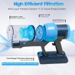 Cordless Vacuum Cleaner, 45kPa 60Min Vacuum Cleaners For Home, Powerful Stick Vacuum Rechargeable With Green Light, Anti tangle Wall Mount, 8 in 1 Lightweight Vacuum For Hardwood Floor Pet Hair Carpet