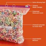 Hefty Slider Calendar Storage Bags, Gallon Size, 30 Count (Pack of 4), 120 Total