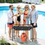 Outvita 3 Burner Propane Gas Stove for Outdoor Cooking, 225,000 BTU Camping Cooker with Removable Legs, Temperature Control Knobs for Backyard Cooking, BBQ, Baking and Frying