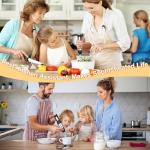 Keylitos 5 in 1 Immersion Hand Blender Mixer, [Upgraded] Handheld Stick Blender with 600ML Chopper, 800ML Beaker, Whisk and Milk Frother for Smoothie, Baby Food, Sauces Red,Puree, Soup (Black)