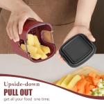 Vegetable Fruit Chopper French Fries Cutter Potato Onion Tomato 3 Sizes Dicer (RED)