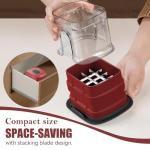 Vegetable Fruit Chopper French Fries Cutter Potato Onion Tomato 3 Sizes Dicer (RED)