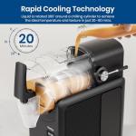 Gasbye Slushie Machine No Ice Needed, 88-OZ Large Capacity, Rapid Cool, LED Display, Frozen Drink Maker Perfect for Slush, Milkshakes, Frappes and More, Black