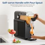 Gasbye Slushie Machine No Ice Needed, 88-OZ Large Capacity, Rapid Cool, LED Display, Frozen Drink Maker Perfect for Slush, Milkshakes, Frappes and More, Black